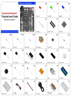 Kit STEM cơ bản Arduino UNO R3 V4 với 19 dự án và tài liệu hướng dẫn 6 ComponentsResize